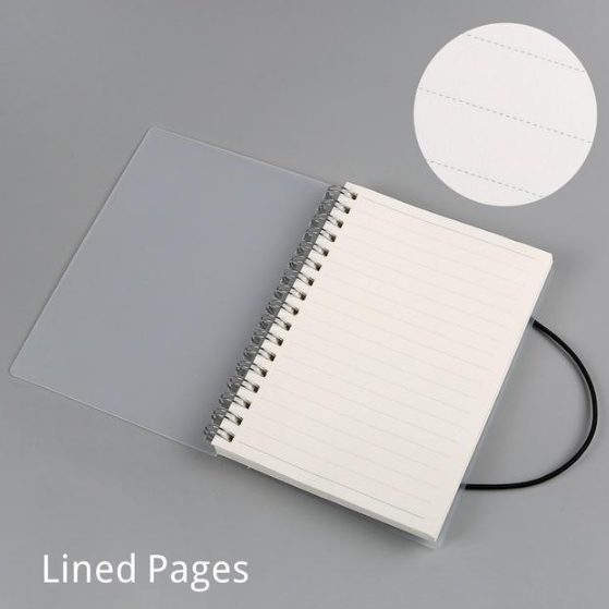 View of the Sassy in our 40s Transparent Frosted Notebook&